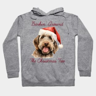 Christmas Labradoodle Dog in Santa Hat Hoodie